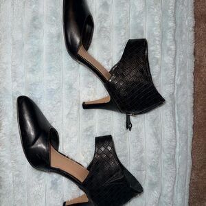 Kelly & Katie Black Textured Heels